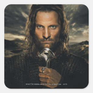 Aragorn Sword Down Vierkante Sticker