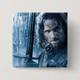 Aragorn Versus Orcs Vierkante Button 5,1 Cm