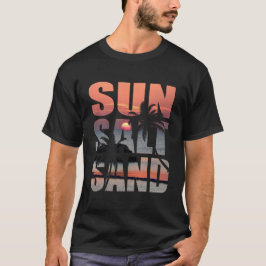 Araha Beach, Okinawa Zonsondergang, Mannen Basic T T-shirt