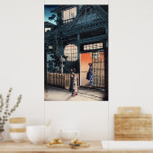 Araki-steeg in Yotsuya door Tsuchiya Koitsu Poster (Keuken)
