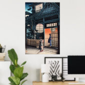 Araki-steeg in Yotsuya door Tsuchiya Koitsu Poster (Thuiskantoor)