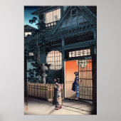 Araki-steeg in Yotsuya door Tsuchiya Koitsu Poster (Voorkant)