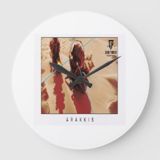 Arakkis Wall Clock, 25.4 cm Round Natural Wood Grote Klok