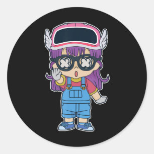 Arale Norimaki Dr. Slump Manga Anime Cartoon Lover Ronde Sticker