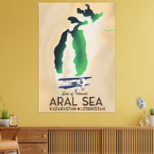 Aralzee Reisposterkaart Canvas Afdruk (Insitu (Woonkamer))