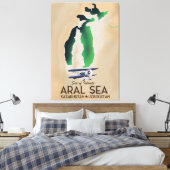 Aralzee Reisposterkaart Canvas Afdruk (Insitu (Slaapkamer))