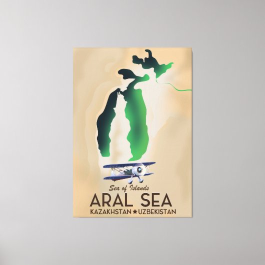Aralzee Reisposterkaart Canvas Afdruk (Voorkant)