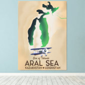 Aralzee Reisposterkaart Canvas Afdruk (Insitu (Houten vloer))