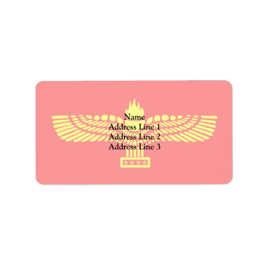 Aramaisch Arameens, Syrische vlag Etiket (Voorkant)