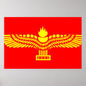 Aramaisch Arameens, Syrische vlag Poster (Voorkant)