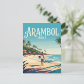 Arambol Beach India Briefkaart (Staand voorkant)