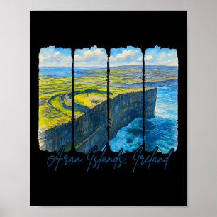 Aran-eilanden Ierland Reizen Reis Penseelstreek Ar Poster