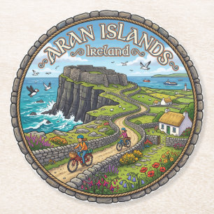 Aran-eilanden Ierland Ronde Kartonnen Onderzetter