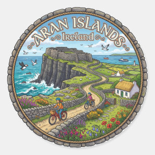 Aran-eilanden Ierland Ronde Sticker