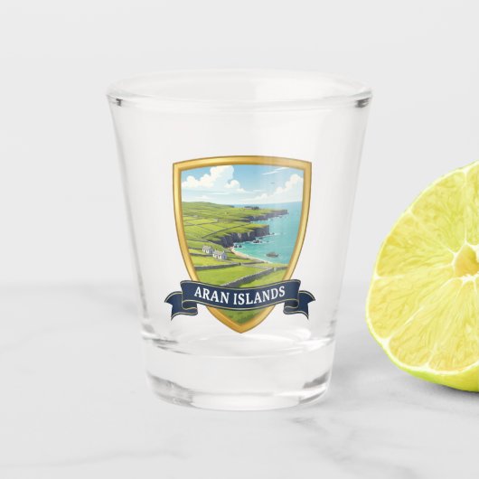 Aran Islands Ierland Reizen Shot Glas (Voorkant)