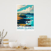 Aran Islands Vintage Reisposter Ski Nationaal Poster (Keuken)