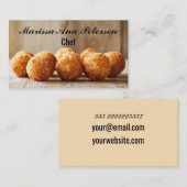 Arancini Italië Koken Chef gepersonaliseerd Visitekaartje (Voorkant / Achterkant)