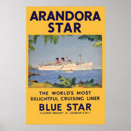 Arandora Star Cruise Ship Poster Vintage Scheepvaa