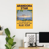 Arandora Star Cruise Ship Poster Vintage Scheepvaa (Thuiskantoor)