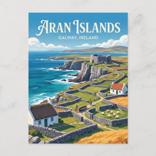 Araneilanden Ierland Briefkaart (Voorkant)