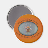 Araneus Orb Weaver Spider Halloween Magnet (Voorkant / Achterkant)