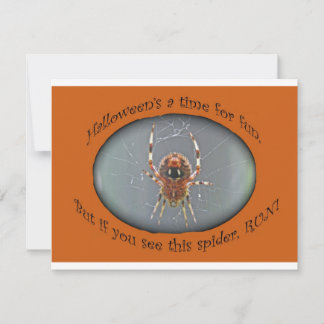 Araneus Wielspin Kruisspin Halloween Uitnodiging