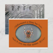 Araneus Wielwebspin Halloween Uitnodiging (Voorkant / Achterkant)