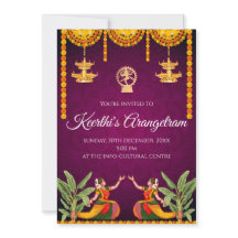 Arangetram uitnodiging & Bharatnatyam show Uitnodi