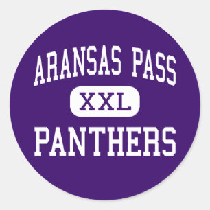 Aransas Pass - Panters - Hoog - Aransas Pass Ronde Sticker