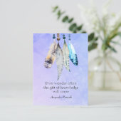 Arapaho Native American Proverb met veren Briefkaart (Staand voorkant)