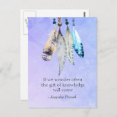 Arapaho Native American Proverb met veren Briefkaart (Voorkant / Achterkant)