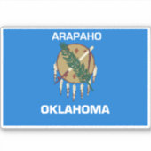 Arapaho Oklahoma Flag Sticker (Voorkant)