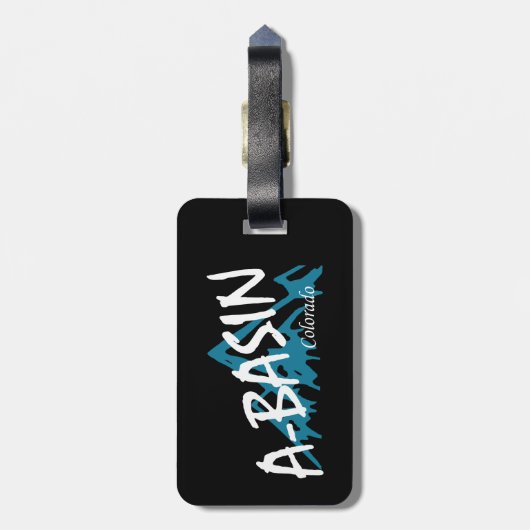 Arapahoe Basin Colorado Mountains Bagagelabel (Achterkant verticaal)