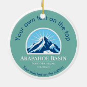 Arapahoe Basin Colorado ski kerst Keramisch Ornament (Achterkant)