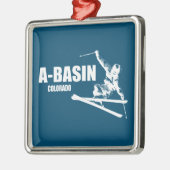 Arapahoe Basin Colorado Skier Metalen Ornament (Links)