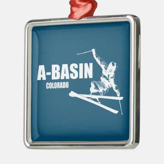 Arapahoe Basin Colorado Skier Metalen Ornament (Links)