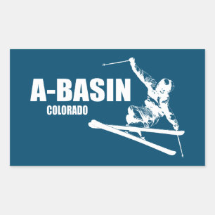 Arapahoe Basin Colorado Skier Rechthoekige Sticker