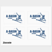 Arapahoe Basin Colorado Skier Rechthoekige Sticker (Vel)