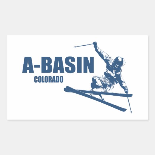 Arapahoe Basin Colorado Skier Rechthoekige Sticker (Voorkant)