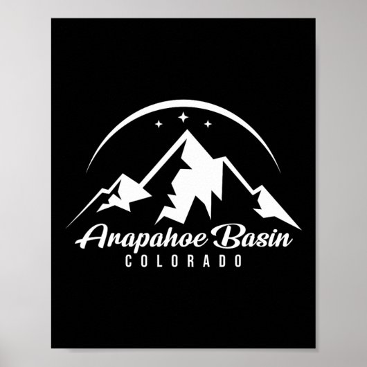 Arapahoe Basin Colorado Skigebied Snowboard Poster (Voorkant)