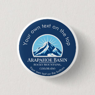 Arapahoe Basin Rocky Mountains Colorado ski Ronde Button 3,2 Cm