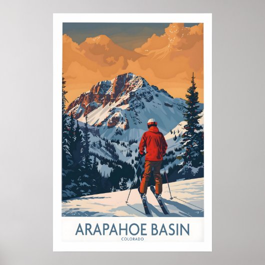 Arapahoe Basin Ski Print - Colorado 1 (Voorkant)