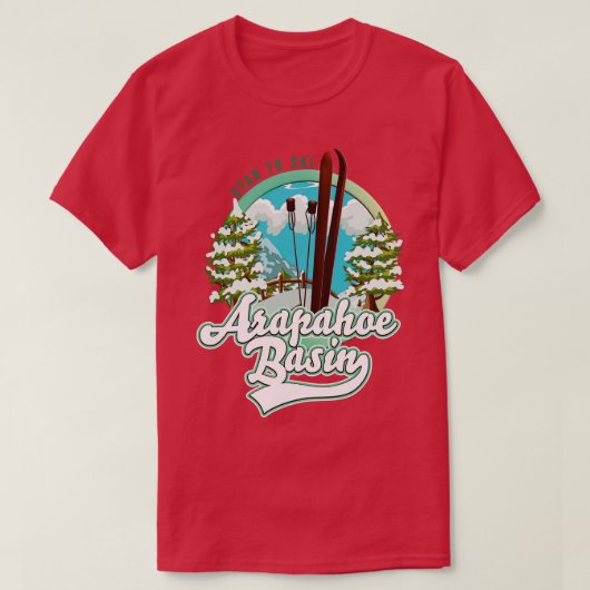 Arapahoe Basin Utah skiën T-shirt (Design voorkant)