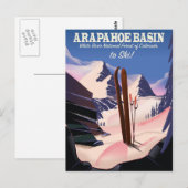 Arapahoe Basin,White River Nationaal Bos Ski Briefkaart (Voorkant / Achterkant)