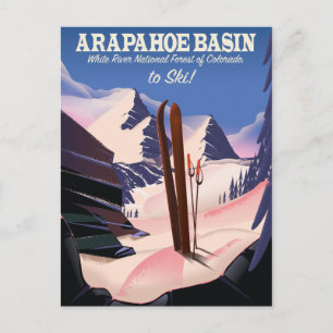 Arapahoe Basin,White River Nationaal Bos Ski Briefkaart