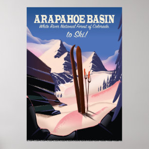 Arapahoe Basin,White River Nationaal Bos Ski Poster