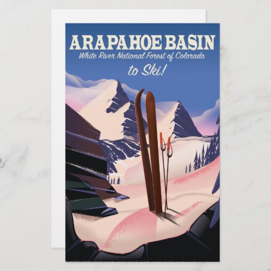Arapahoe Basin, White River National Forest Ski Briefpapier (Voorkant / Achterkant)