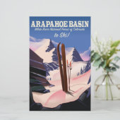 Arapahoe Basin, White River National Forest Ski Briefpapier (Staand voorkant)