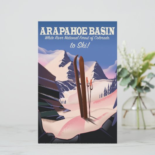 Arapahoe Basin, White River National Forest Ski Briefpapier (Staand voorkant)