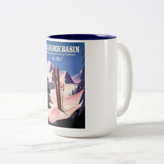 Arapahoe Basin, White River National Forest Ski Tweekleurige Koffiemok (Voorkant rechts)